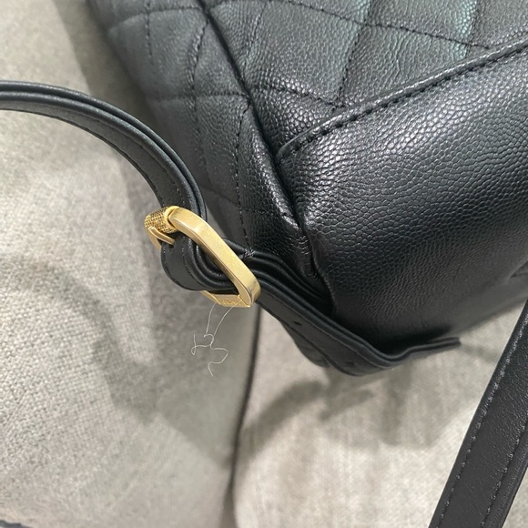 100% Authentic Chanel Backpack Black Calfskin Filigree main image 9